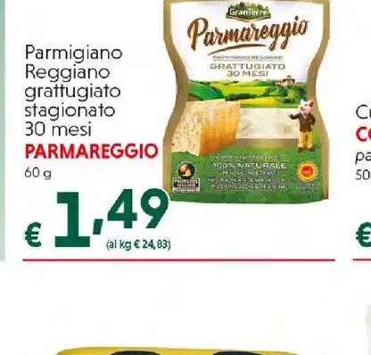 Parmigiano Reggiano grattugiato stagionato 30 mesi Parmareggio