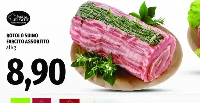 Rotolo suino farcito assortito