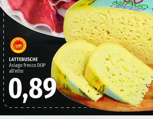 Asiago fresco DOP