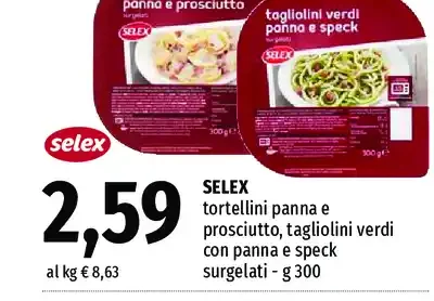 tortellini panna e prosciutto, tagliolini verdi con panna e speck