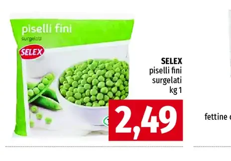 Piselli fini surgelati Selex