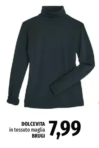 Dolcevita in tessuto maglia Brugi