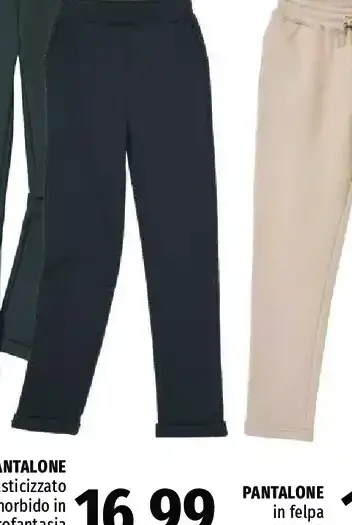 Pantalone elasticizzato morbido in microfantasia