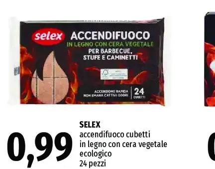 Accendifuoco in legno con cera vegetale ecologico