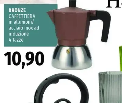Caffettiera in alluminio e acciaio inox