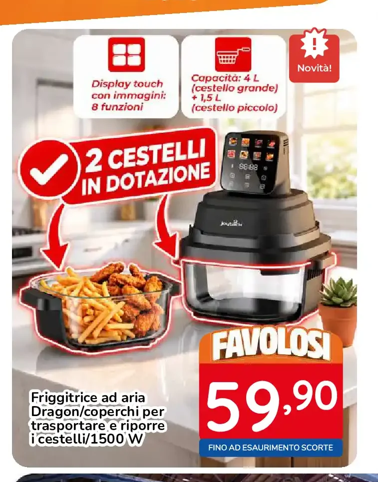 Friggitrice ad aria Dragon/coperchi