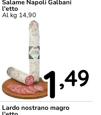 Salame Napoli Galbani l'etto