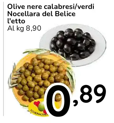 Olive nere calabresi/verdi Nocellara del Belice