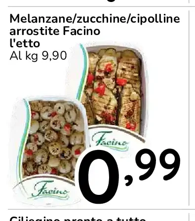 Melanzane/zucchine/cipolline arrosto Facino
