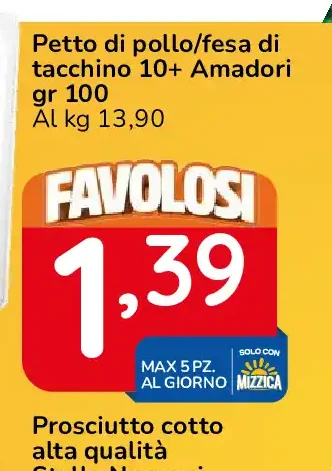 Petto di pollo/fesa di tacchino 10+ Amadori