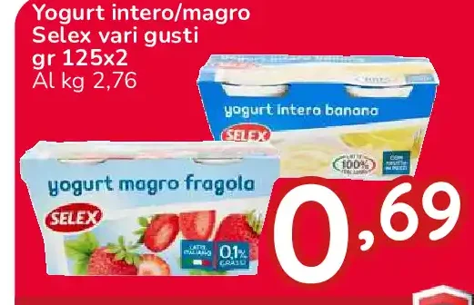 Yogurt intero/magro Selex