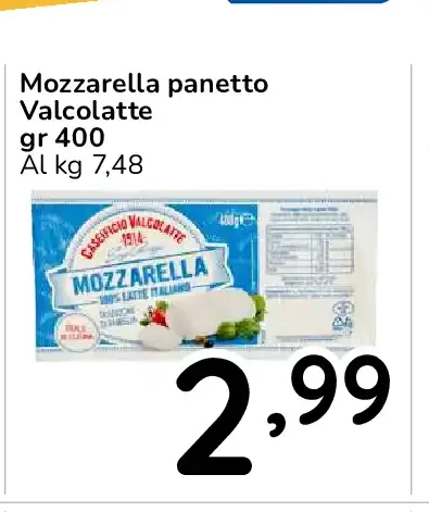 Mozzarella panetto Valcolatte