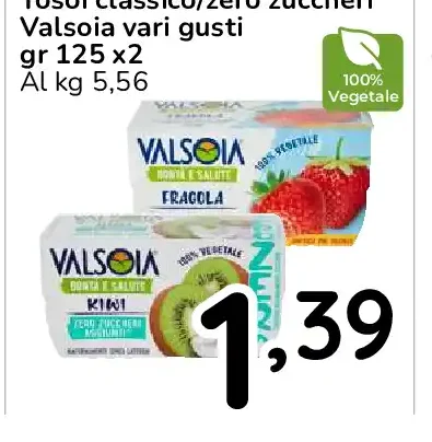 Yosoi classico/zero zuccheri Valsoia