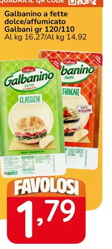 Galbanino a fette dolce/affumicato Galbani