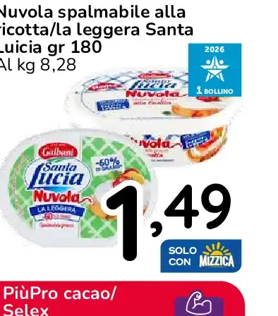 Nuvola spalmabile alla ricotta/la leggera Santa Lucia