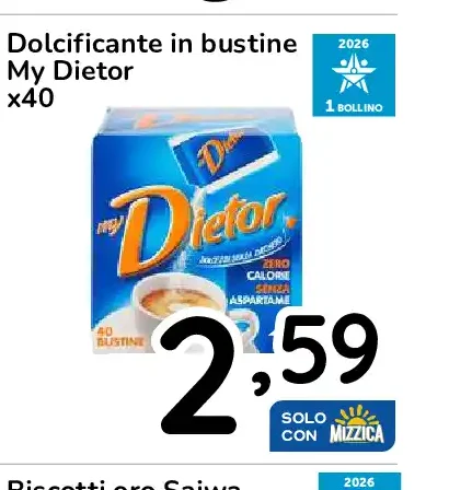 Dolcificante in bustine My Dietor