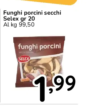 Funghi porcini secchi Selex