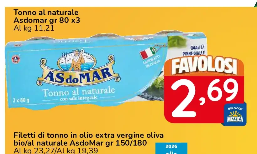 Tonno al naturale Asdomar