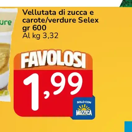 Vellutata di zucca e carote/verdure Selex