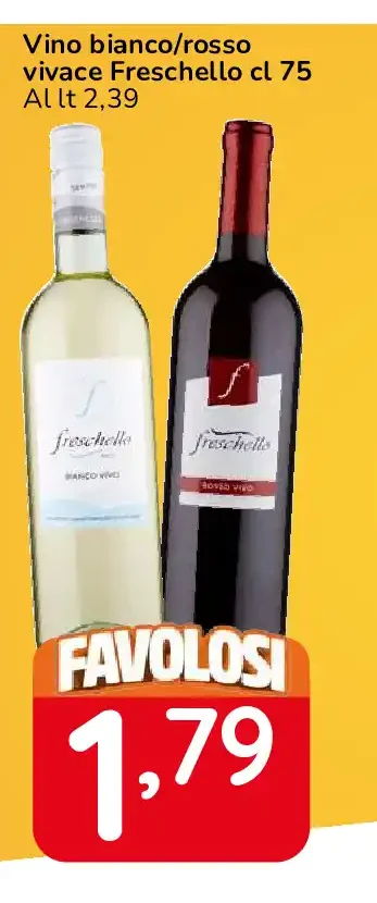 Vino bianco/rosso vivace Freschello