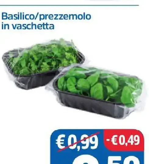 Basilico/prezzemolo in vaschetta
