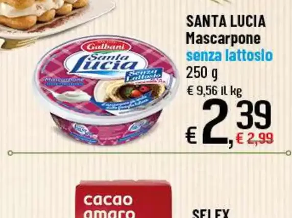 Mascarpone senza lattosio