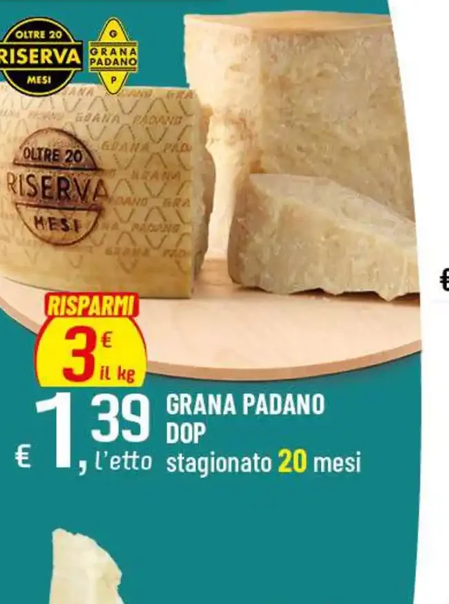 Grana Padano DOP stagionato 20 mesi