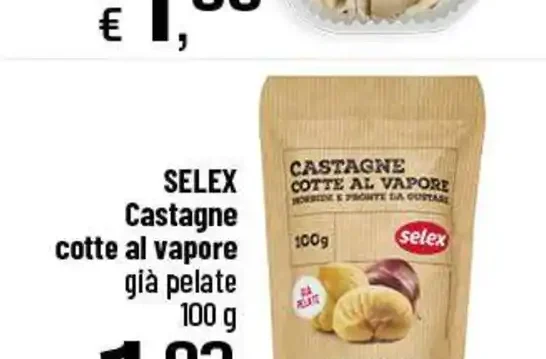 Castagne cotte al vapore già pelate