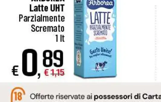 Latte UHT parzialmente scremato