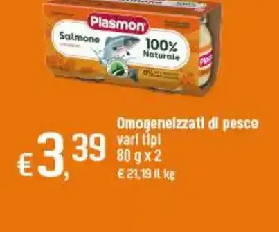 Omogeneizzati di pesce Plasmon