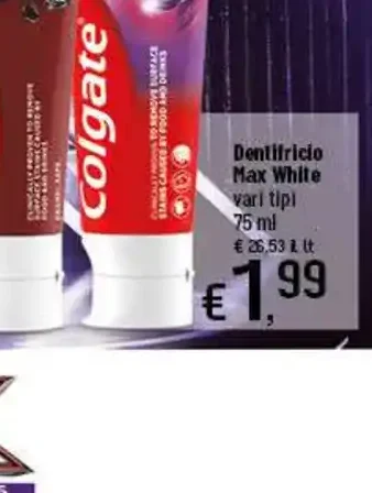 Dentifricio Max White Colgate