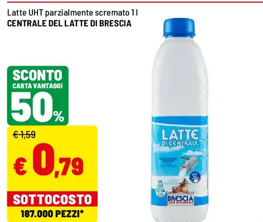 Latte UHT parzialmente scremato
