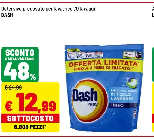 Detersivo predosato per lavatrice