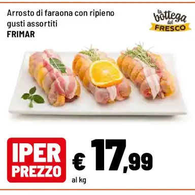 Arrosto di faraona con ripieno gusti assortiti
