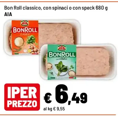 Bon Roll classico, con spinaci o con speck 680 g