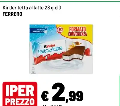Kinder fetta al latte