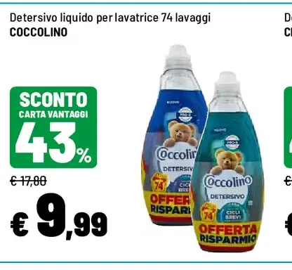 Detersivo liquido per lavatrice Coccolino