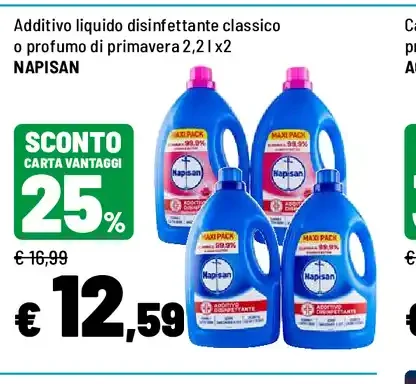Additivo liquido disinfettante Napisan