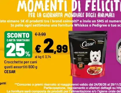 Crocchette per cani Cesar