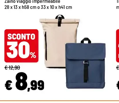 Zaino viaggio impermeabile