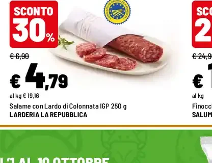 Salame con lardo di Colonnata IGP