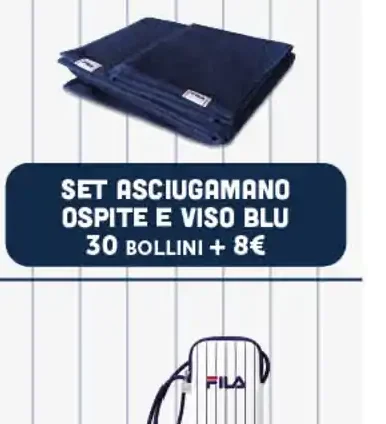 Set asciugamano ospite e viso blu