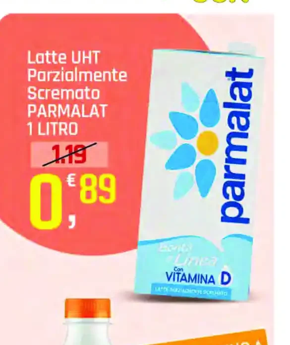 Latte UHT parzialmente scremato Parmalat