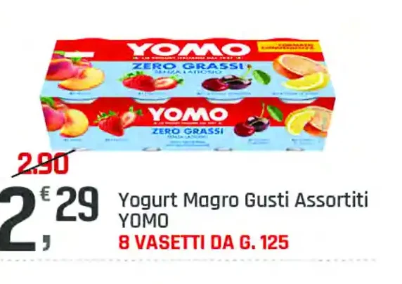 Yogurt magro gusti assortiti Yomo