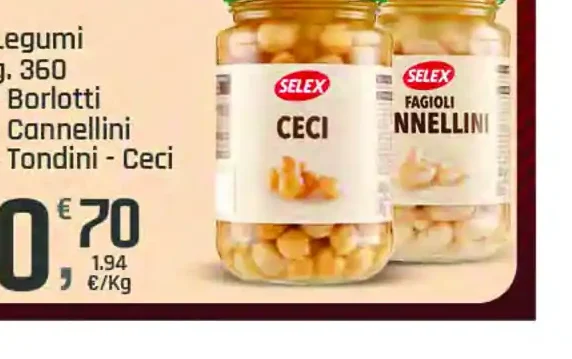 Legumi assortiti in vetro