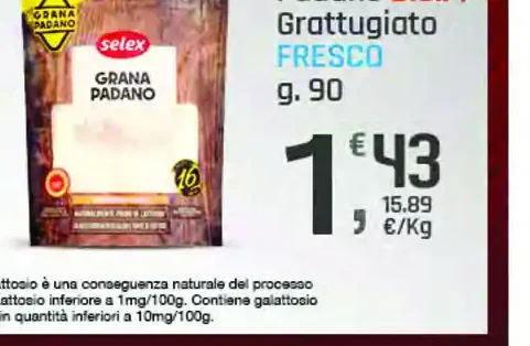 Grana Padano grattugiato fresco