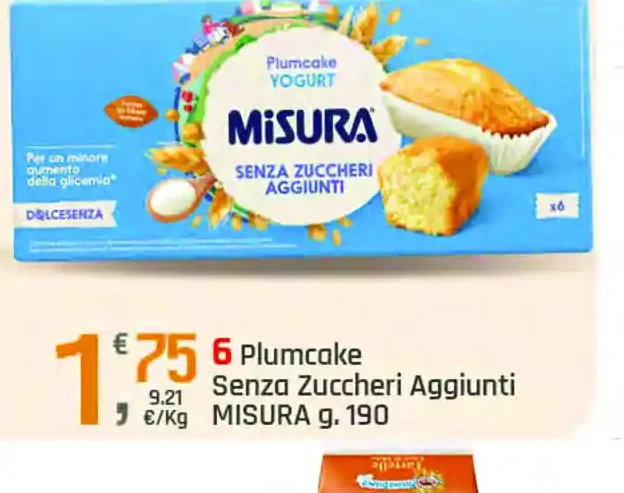 Plumcake senza zuccheri aggiunti Misura