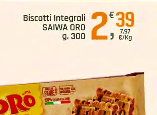 Biscotti integrali Saiwa Oro