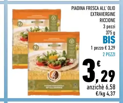Piadina fresca all'olio extravergine Riccione 375 g