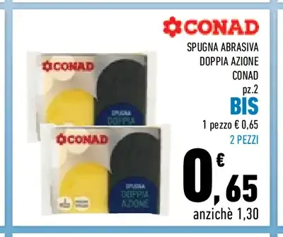 Spugna abrasiva doppia azione Conad